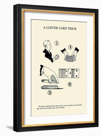 Cleaver Card Trick-null-Framed Art Print