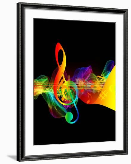 Clef Sheet Music-Wonderful Dream-Framed Art Print