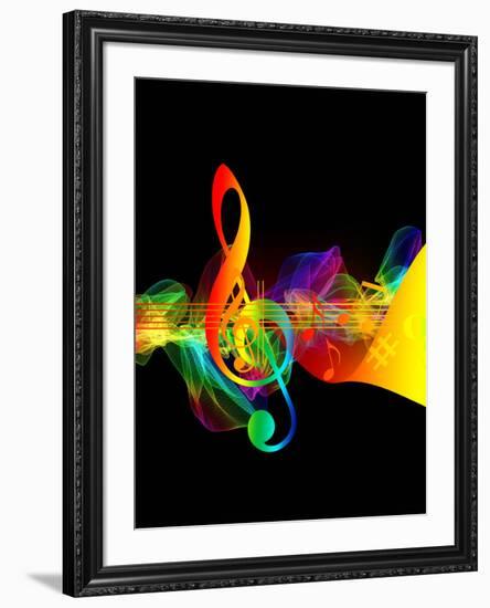 Clef Sheet Music-Wonderful Dream-Framed Art Print