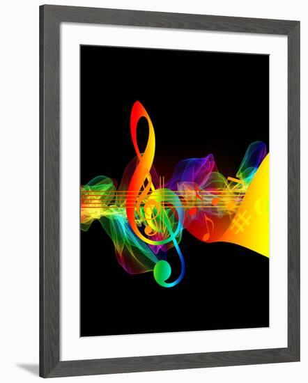 Clef Sheet Music-Wonderful Dream-Framed Art Print