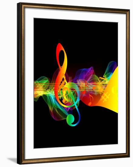 Clef Sheet Music-Wonderful Dream-Framed Art Print