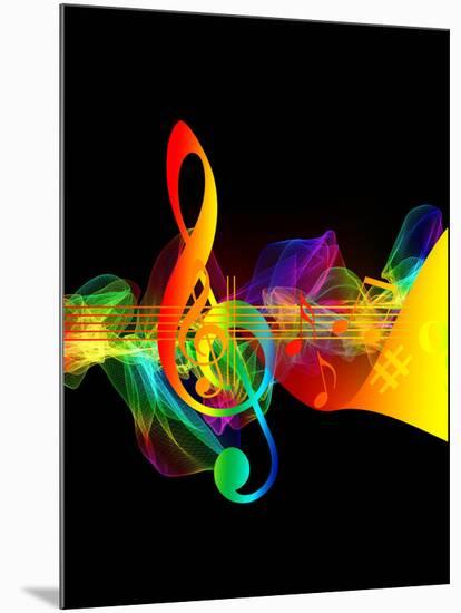 Clef Sheet Music-Wonderful Dream-Mounted Art Print