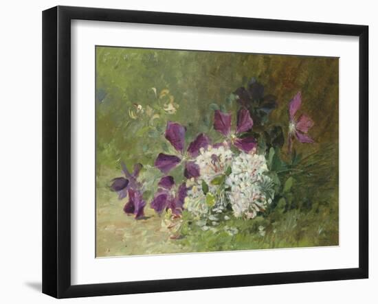 Clematis and Honeysuckle-Albert Tibulle de Furcy Lavault-Framed Giclee Print