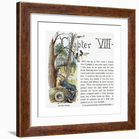 Clemens: Huck Finn-Edward Windsor Kemble-Framed Giclee Print