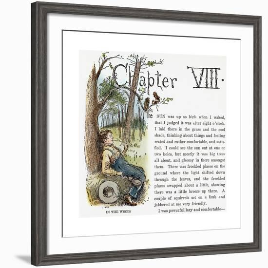 Clemens: Huck Finn-Edward Windsor Kemble-Framed Giclee Print