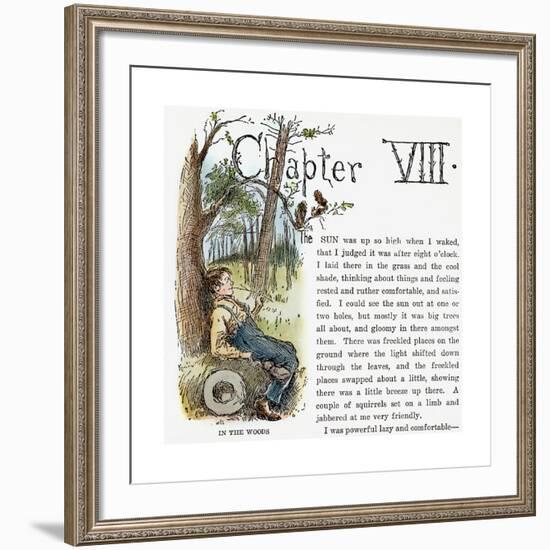 Clemens: Huck Finn-Edward Windsor Kemble-Framed Giclee Print