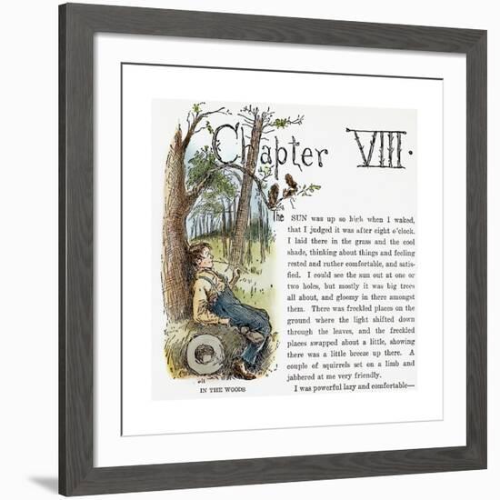 Clemens: Huck Finn-Edward Windsor Kemble-Framed Giclee Print