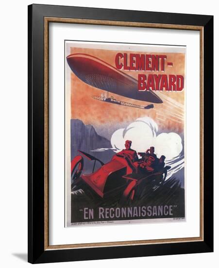 Clement-Bayard En Reconnaissance-Ernest Montaut-Framed Art Print