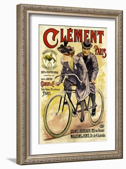 Clement Bicycles-A^ Gilbert-Framed Art Print