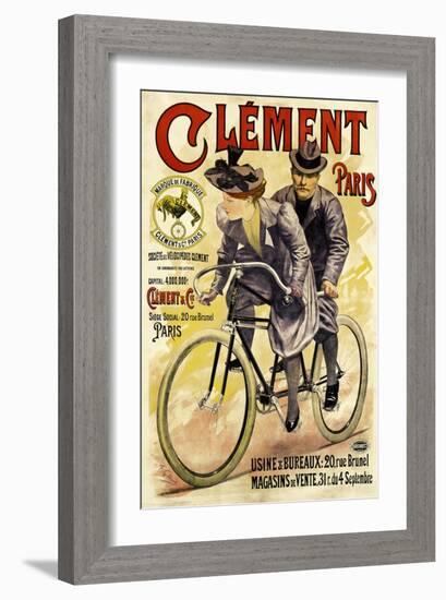 Clement Bicycles-A^ Gilbert-Framed Art Print