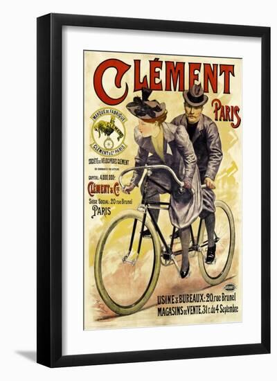 Clement Bicycles-A^ Gilbert-Framed Art Print