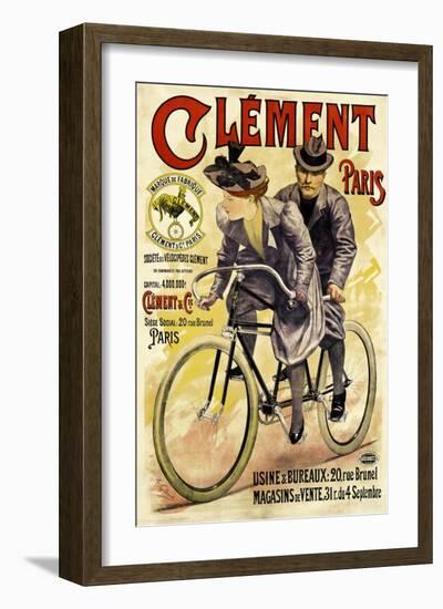 Clement Bicycles-A^ Gilbert-Framed Art Print