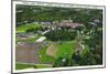 Clemson, South Carolina - Clemson College and Stadium Aerial View-Lantern Press-Mounted Art Print