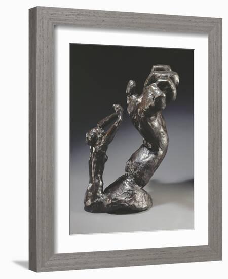 Clenched Hand and Imploring Figure (Bronze)-Auguste Rodin-Framed Giclee Print