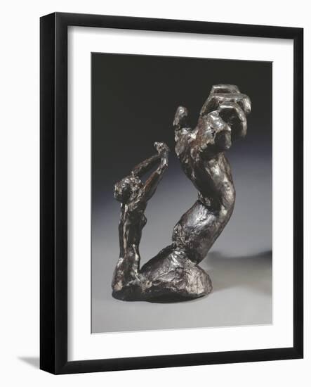 Clenched Hand and Imploring Figure (Bronze)-Auguste Rodin-Framed Giclee Print