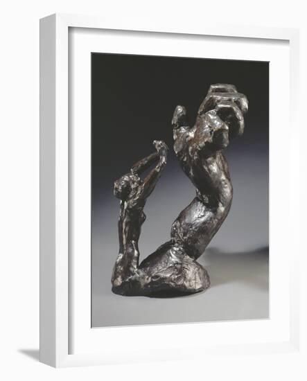 Clenched Hand and Imploring Figure (Bronze)-Auguste Rodin-Framed Giclee Print