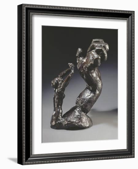 Clenched Hand and Imploring Figure (Bronze)-Auguste Rodin-Framed Giclee Print