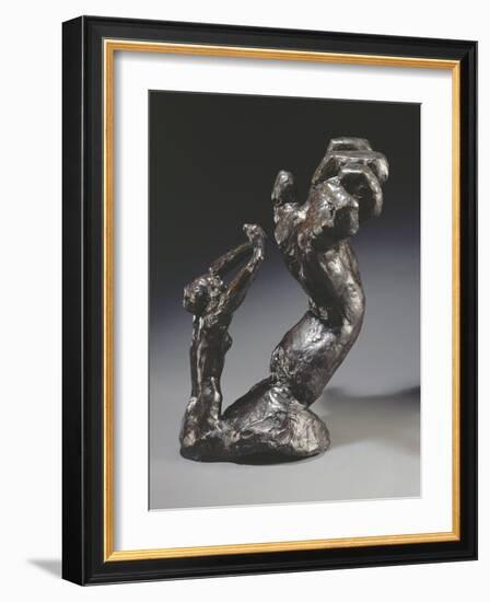 Clenched Hand and Imploring Figure (Bronze)-Auguste Rodin-Framed Giclee Print