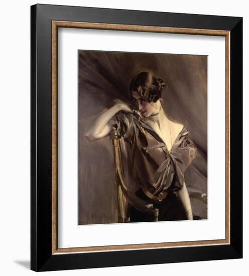 Cleo de Merode, 1901-Giovanni Boldini-Framed Art Print