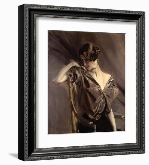 Cleo de Merode, 1901-Giovanni Boldini-Framed Art Print