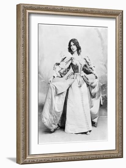 Cleo De Merode Dancing a 17th Century Dance-Benque Studio-Framed Photographic Print