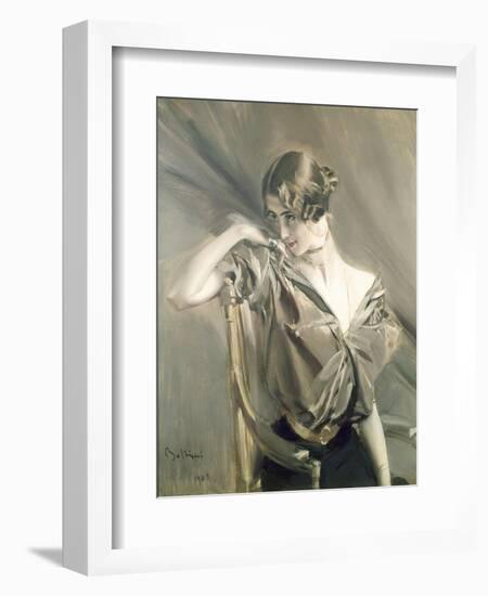 Cleo De Merode, Famous Dancer at the Opera in Paris-Giovanni Boldini-Framed Art Print