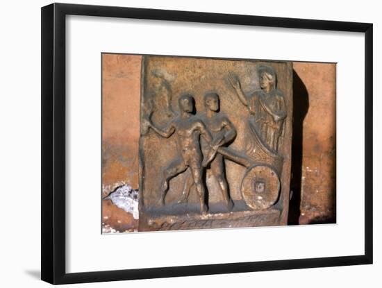 Cleobis and Biton pull their mother's chariot, c6th century BC-Unknown-Framed Giclee Print