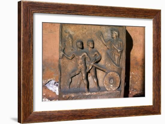 Cleobis and Biton pull their mother's chariot, c6th century BC-Unknown-Framed Giclee Print