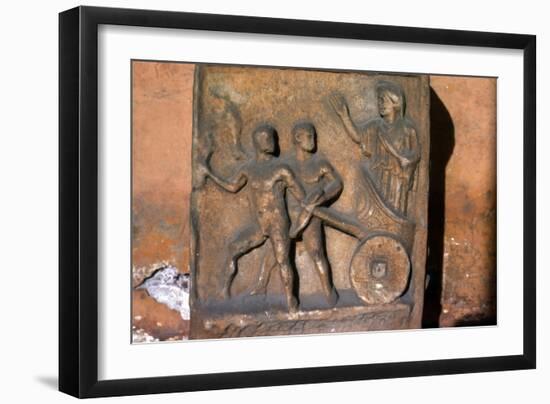 Cleobis and Biton pull their mother's chariot, c6th century BC-Unknown-Framed Giclee Print