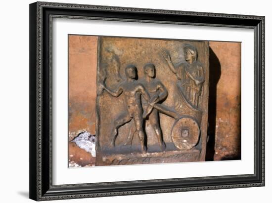 Cleobis and Biton pull their mother's chariot, c6th century BC-Unknown-Framed Giclee Print