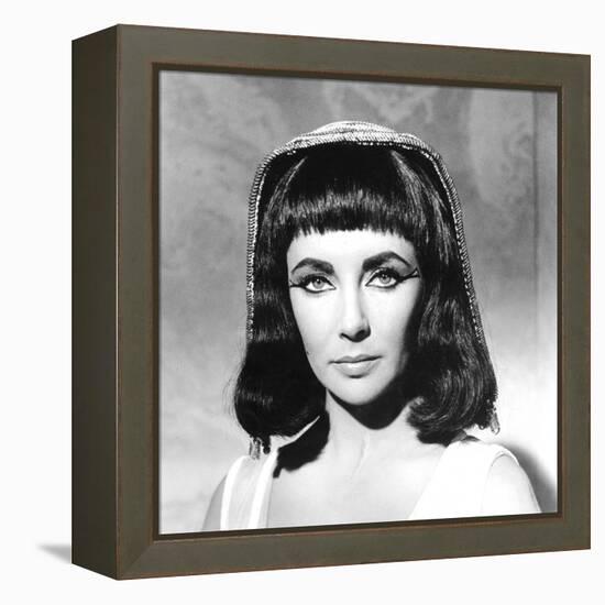 CLEOPATRA, 1963 directed by JOSEPH L. MANKIEWICZ Elizabeth Taylor (b/w photo)-null-Framed Stretched Canvas