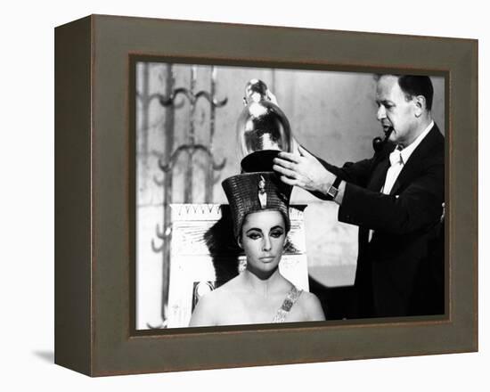 CLEOPATRA, 1963 directed by JOSEPH L. MANKIEWICZ on the set, Joseph L. Mankiewicz and Elizabeth Tay-null-Framed Stretched Canvas