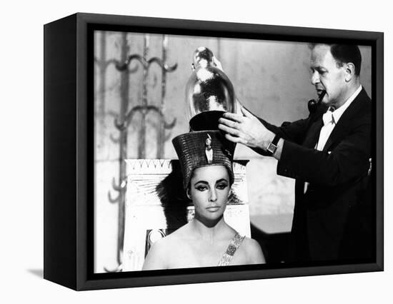 CLEOPATRA, 1963 directed by JOSEPH L. MANKIEWICZ on the set, Joseph L. Mankiewicz and Elizabeth Tay-null-Framed Stretched Canvas