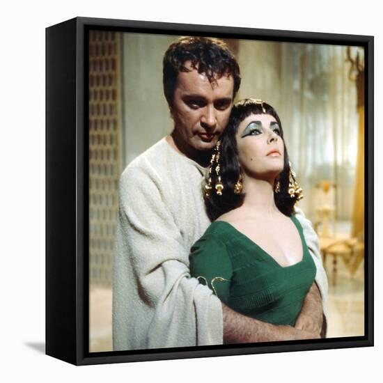 CLEOPATRA, 1963 directed by JOSEPH L. MANKIEWICZ Richard Burton / Elizabeth Taylor (photo)-null-Framed Stretched Canvas