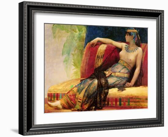 Cleopatra (69-30 BC), Preparatory Study for "Cleopatra Testing Poisons on the Condemned Prisoners"-Alexandre Cabanel-Framed Giclee Print