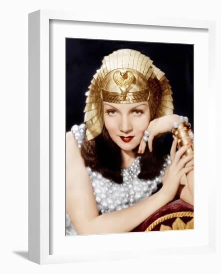 Cleopatra, Claudette Colbert, 1934-null-Framed Photo