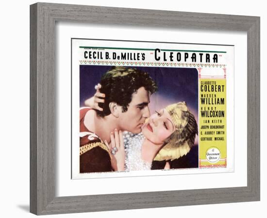 Cleopatra, Henry Wilcoxon, Claudette Colbert, 1934-null-Framed Art Print