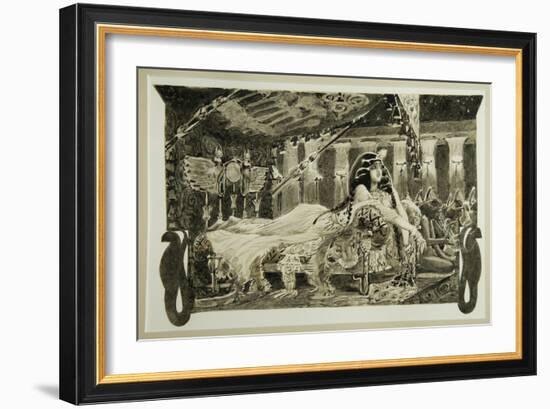 Cleopatra on Bed, 1899-Mikhail Alexandrovich Vrubel-Framed Giclee Print