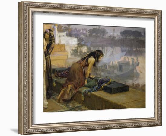 Cleopatra on the Terraces of Philae, 1896-Frederick Arthur Bridgman-Framed Giclee Print