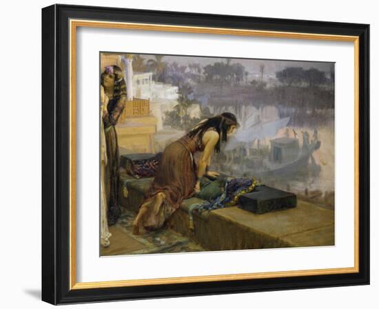 Cleopatra on the Terraces of Philae, 1896-Frederick Arthur Bridgman-Framed Giclee Print