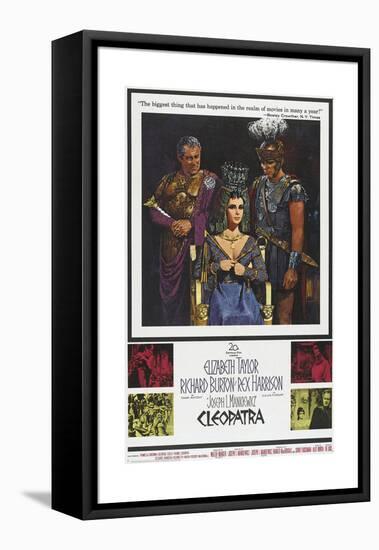 Cleopatra, Rex Harrison, Elizabeth Taylor, Richard Burton on Poster Art, 1963-null-Framed Premier Image Canvas