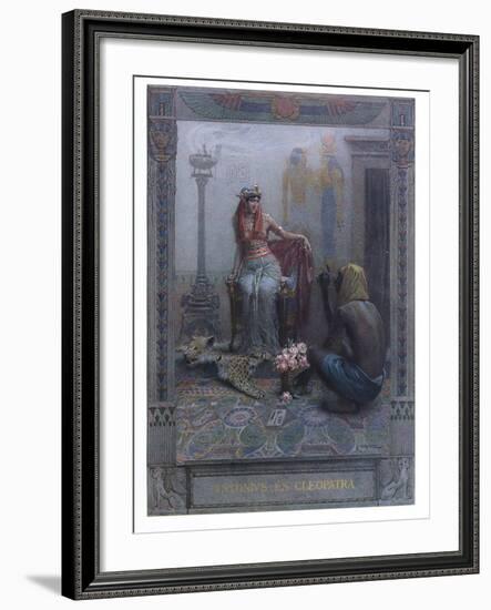 Cleopatra, Scene from "Anthony and Cleopatra" by By William Shakespeare-Christian August Printz-Framed Giclee Print