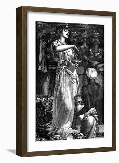 Cleopatra VII (69-30 B), Queen of Egypt, Dissolving Pearls in Wine, 1866-Frederick Augustus Sandys-Framed Giclee Print