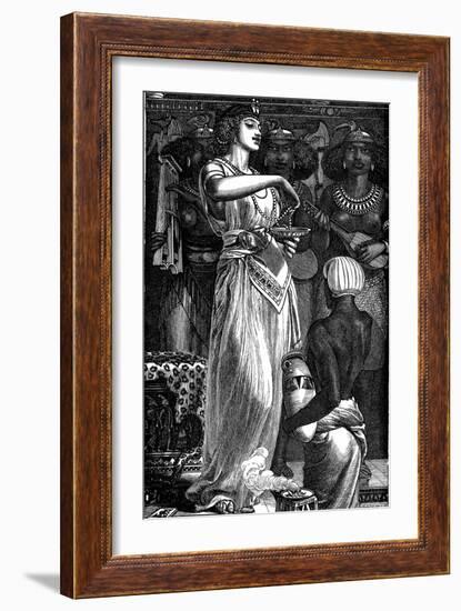 Cleopatra VII (69-30 B), Queen of Egypt, Dissolving Pearls in Wine, 1866-Frederick Augustus Sandys-Framed Giclee Print