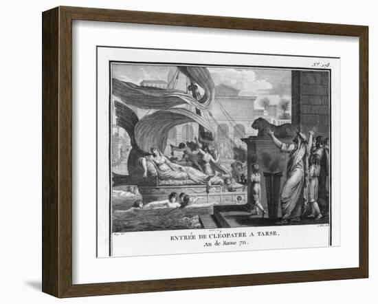 Cleopatra VII in Her Barge on the Nile-Augustyn Mirys-Framed Art Print