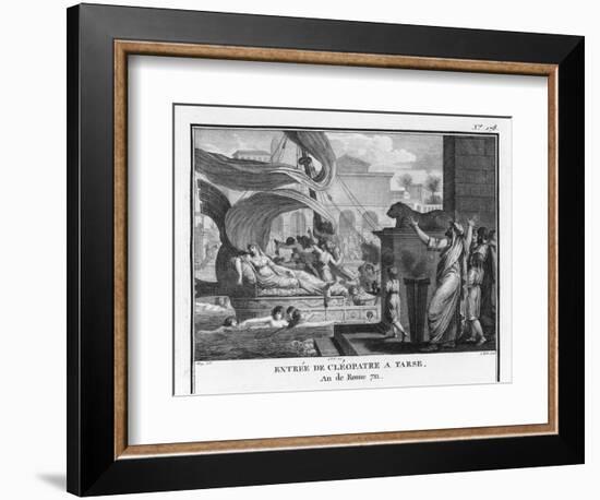 Cleopatra VII in Her Barge on the Nile-Augustyn Mirys-Framed Art Print