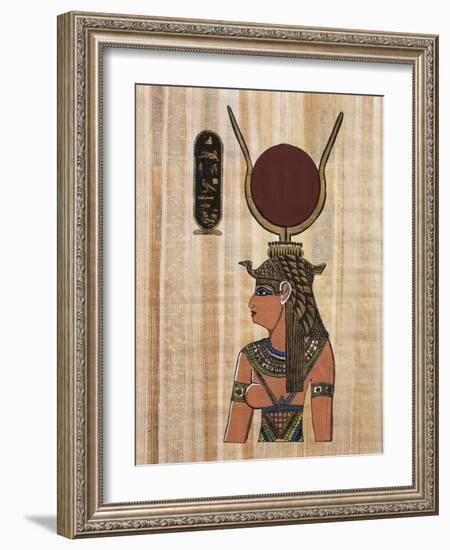 Cleopatra VII, Reconstruction of a Relief From the Temple of Kom Ombo-Egyptian-Framed Giclee Print