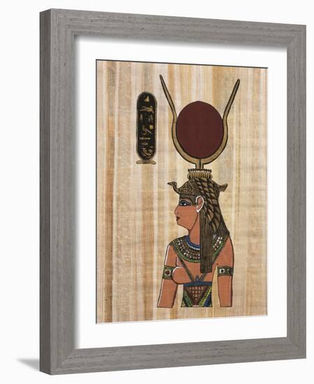 Cleopatra VII, Reconstruction of a Relief From the Temple of Kom Ombo-Egyptian-Framed Giclee Print