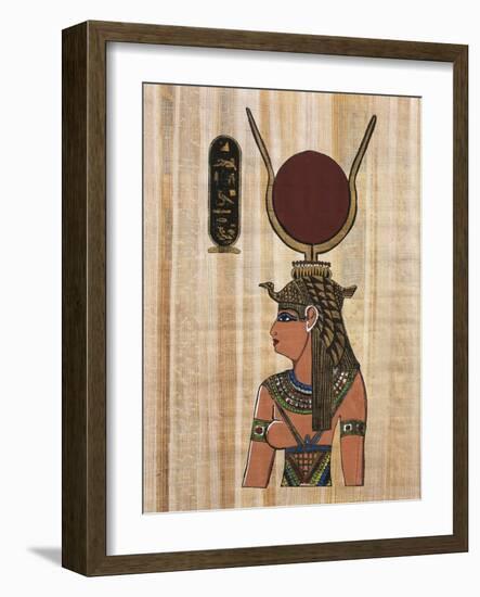 Cleopatra VII, Reconstruction of a Relief From the Temple of Kom Ombo-Egyptian-Framed Giclee Print