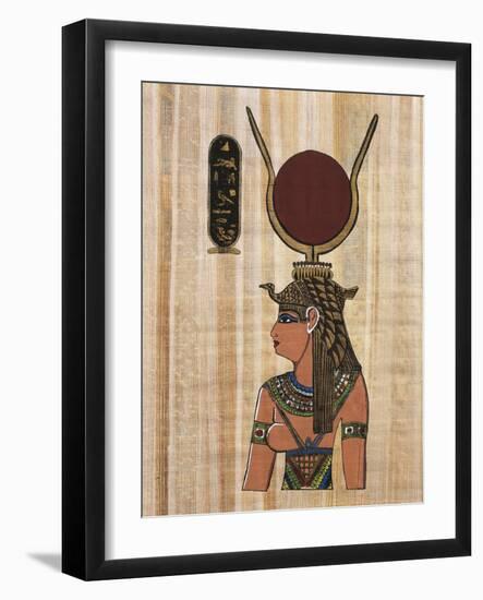 Cleopatra VII, Reconstruction of a Relief From the Temple of Kom Ombo-Egyptian-Framed Giclee Print